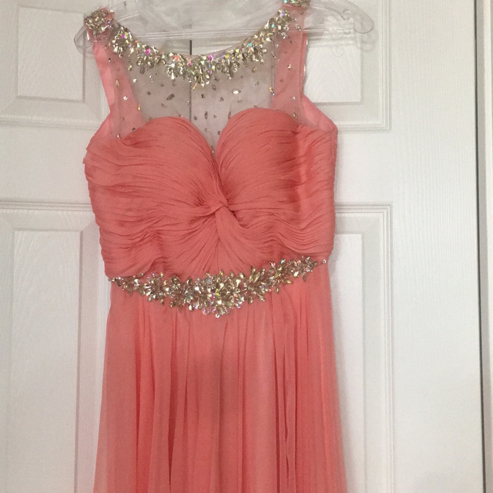 Evening Long beaded size 6 dress only wore once